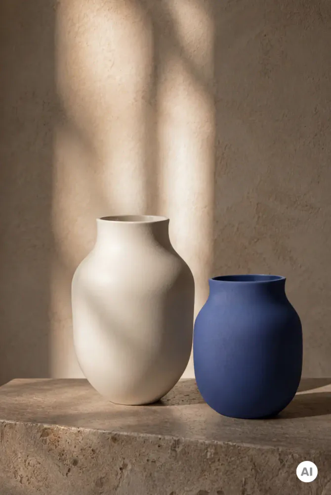 Kähler Studio Omaggio #1 Vase H20 cm Blå