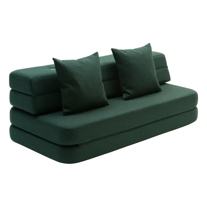 Hovedbilde by KlipKlap 3 Fold Sofa XL Soft 140 cm Mørkegrønn