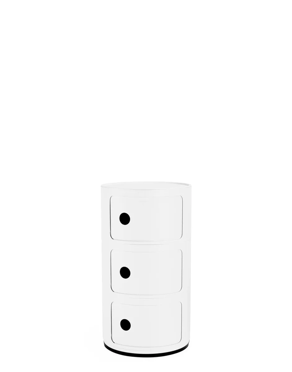 Kartell Componibili Recycled Oppbevaring med 3 rom Hvit