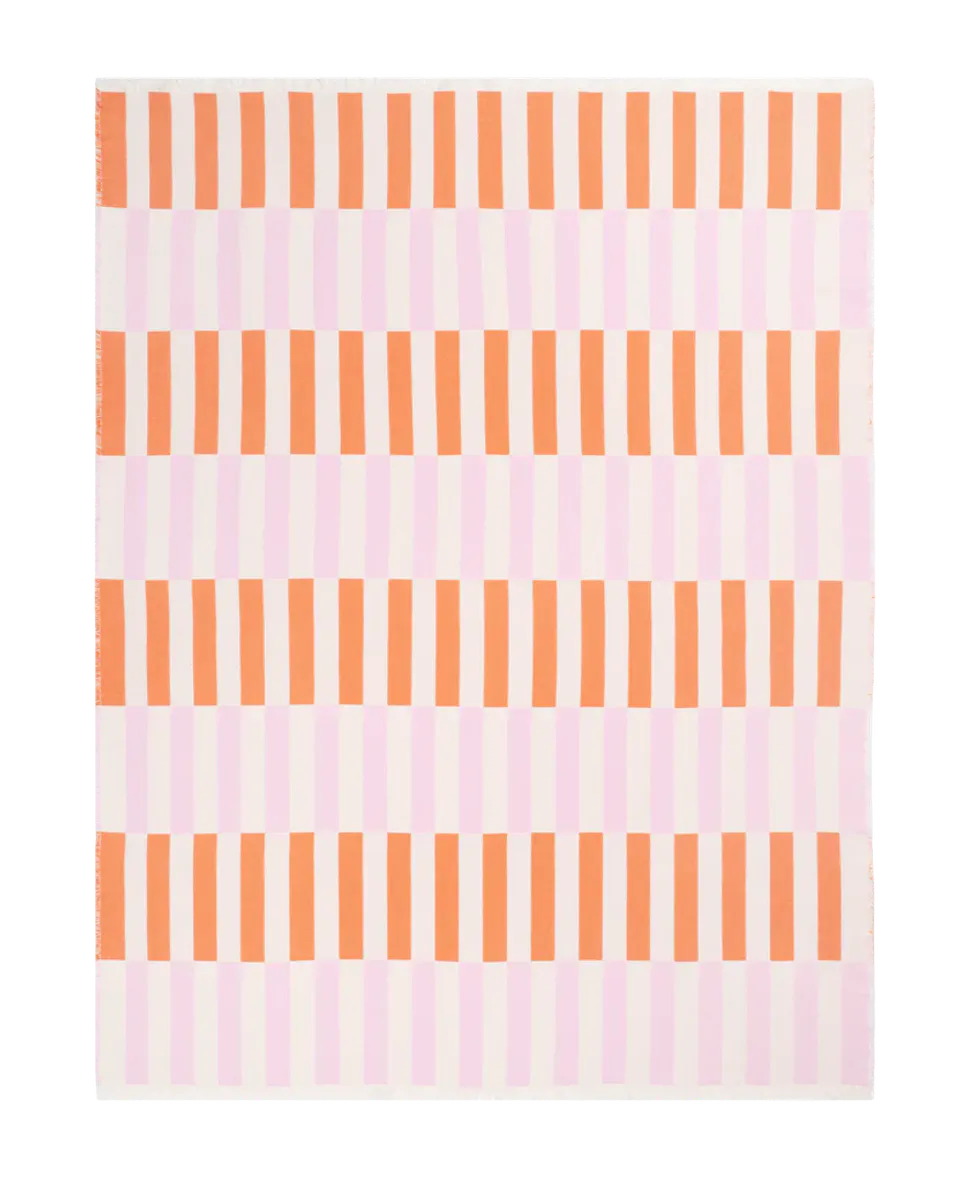 Maison Deux Tiles Pledd Rosa/Oransje