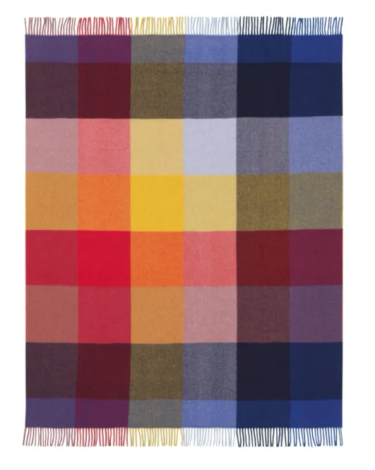 Hovedbilde Biederlack Bright Square Kasjmirpledd 130x170 cm