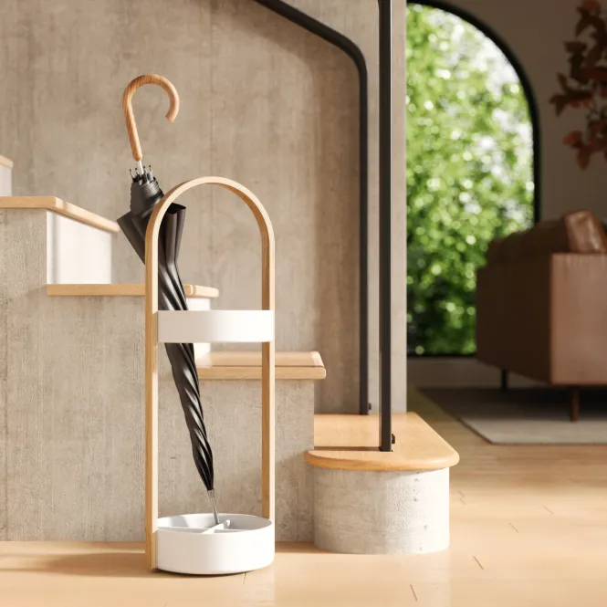 Hovedbilde Umbra Bellwood Paraplystativ Hvit Natur