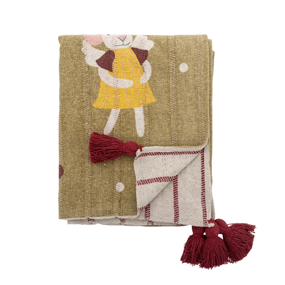 Bloomingville Peo Julepledd Bomull 130x160 cm