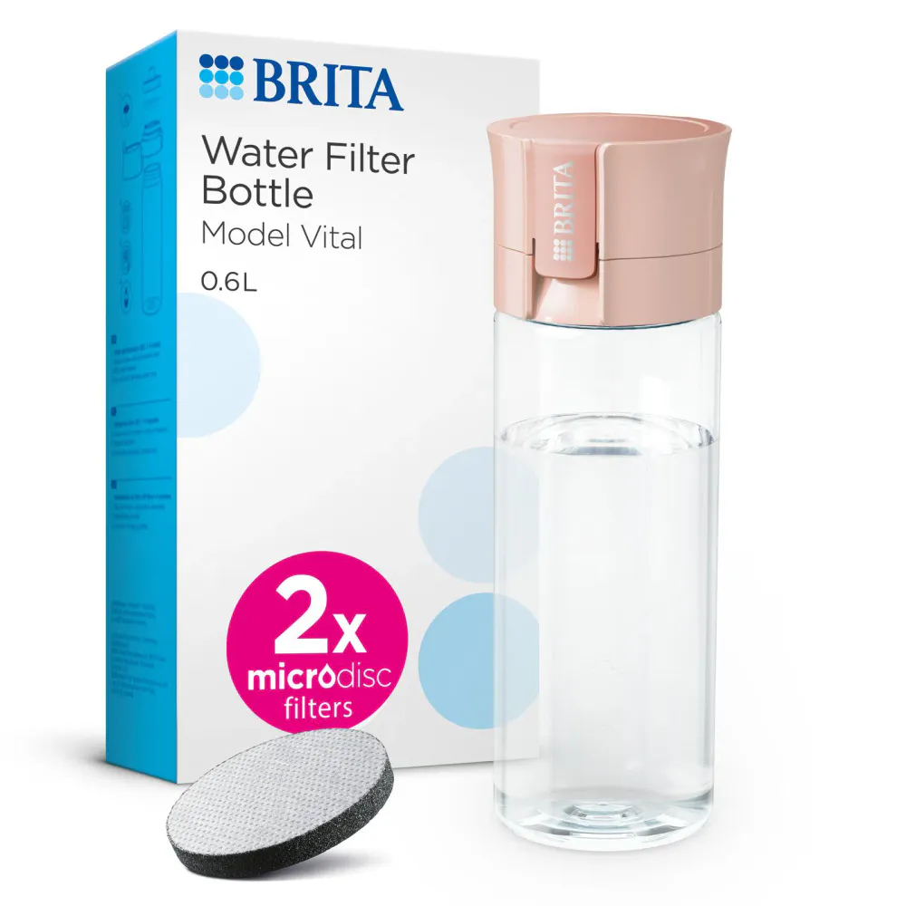 Brita Vital Vannflaske aprikos 0,6 l m/filter