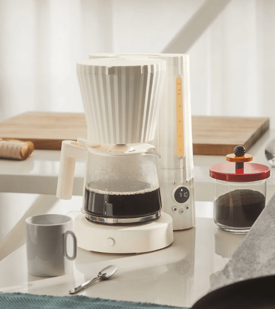 Alessi Plisse Kaffebrygger Hvit