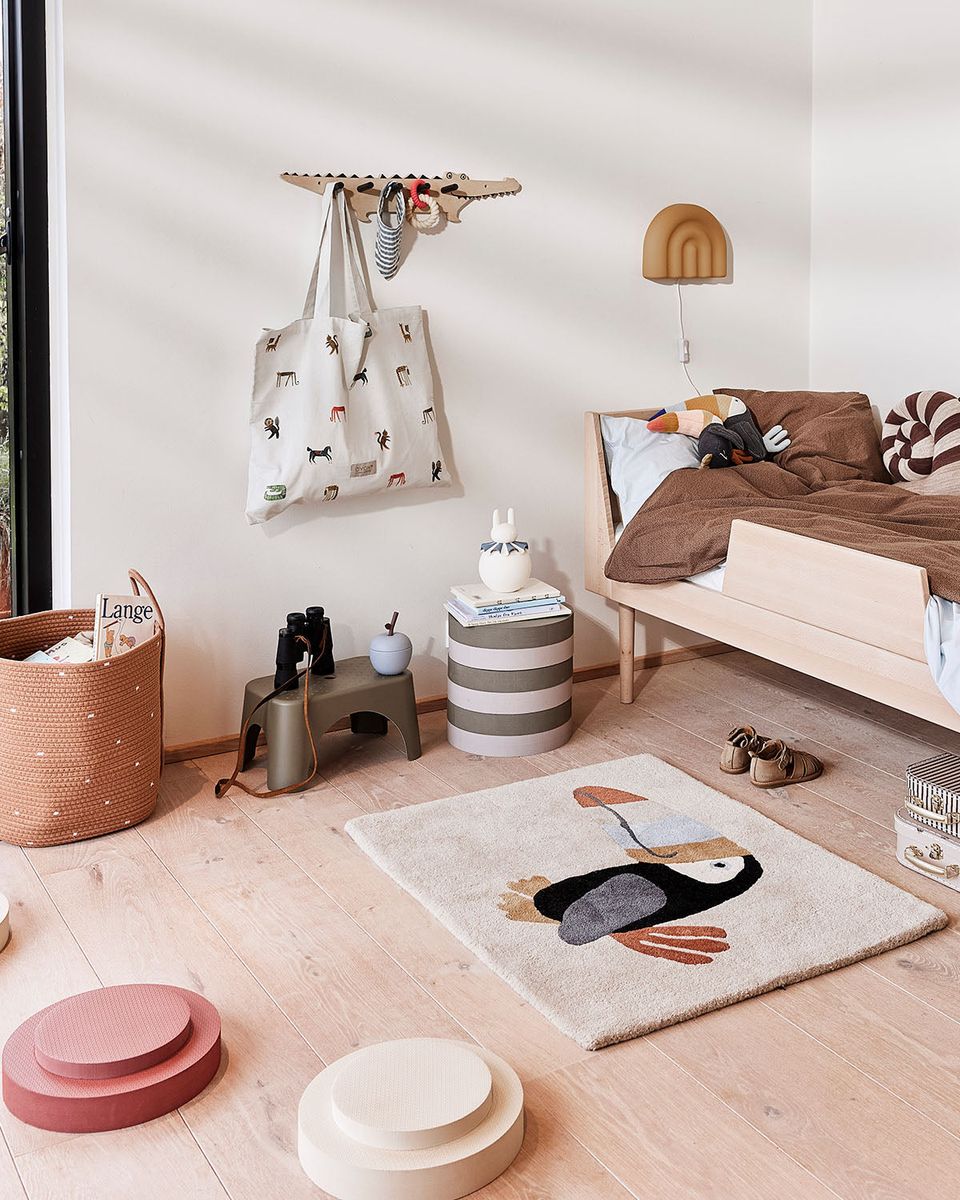 OYOY Mini Rabbit Nattlampe Offwhite/Blå
