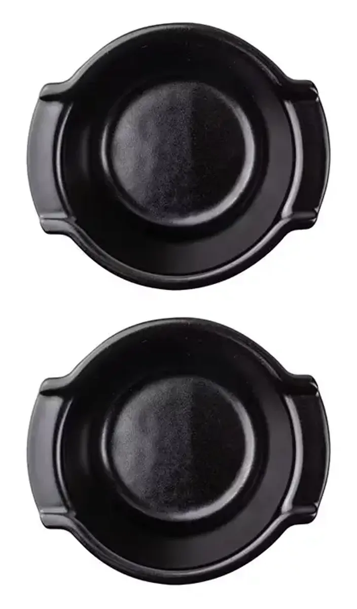 Peugeot Appolia Sett med Keramiske Ramekiner, Satin Sort, 20 cl