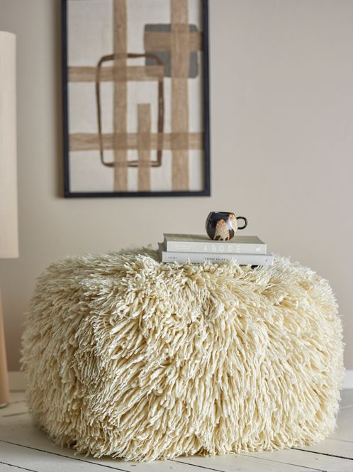 Hovedbilde Bloomingville Lomba puff natur ull