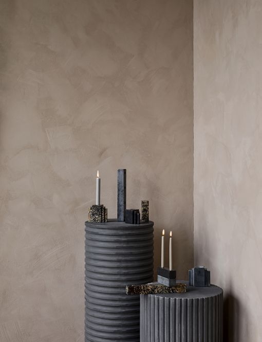 Hovedbilde Broste Copenhagen Podium Rillo H42 cm Kull