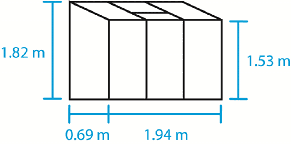 Halls Polykarbonat paneler til Altan 1,3 m²
