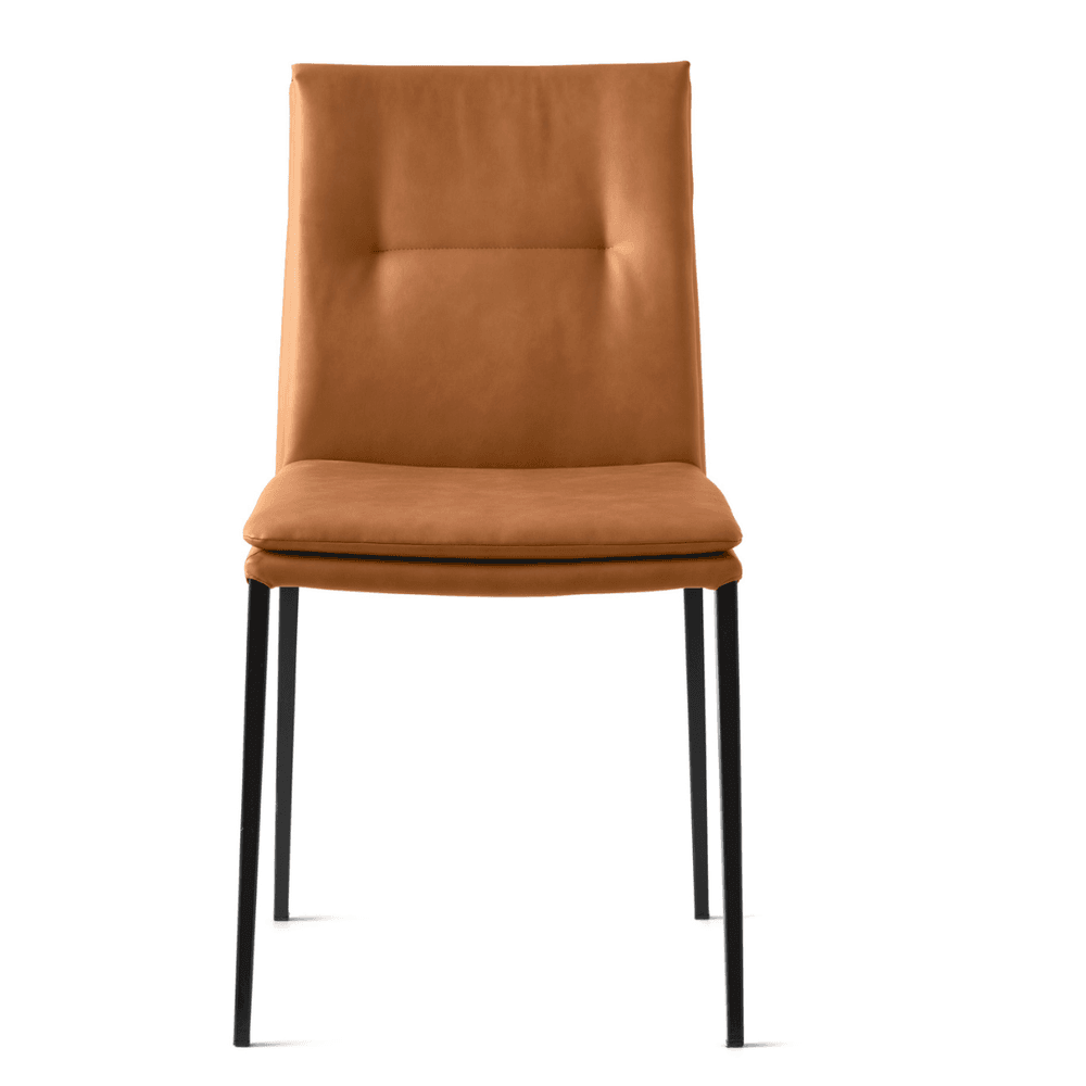 Carmen Large Stol Matt svart / Cognac