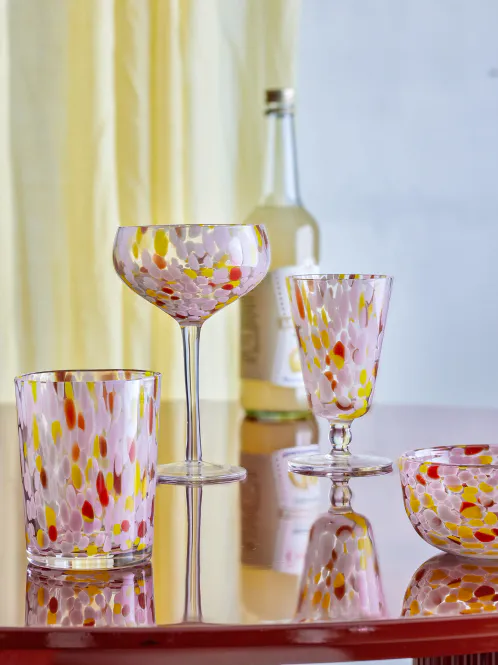 Hovedbilde Bloomingville Lilya Drikkeglass Rosa