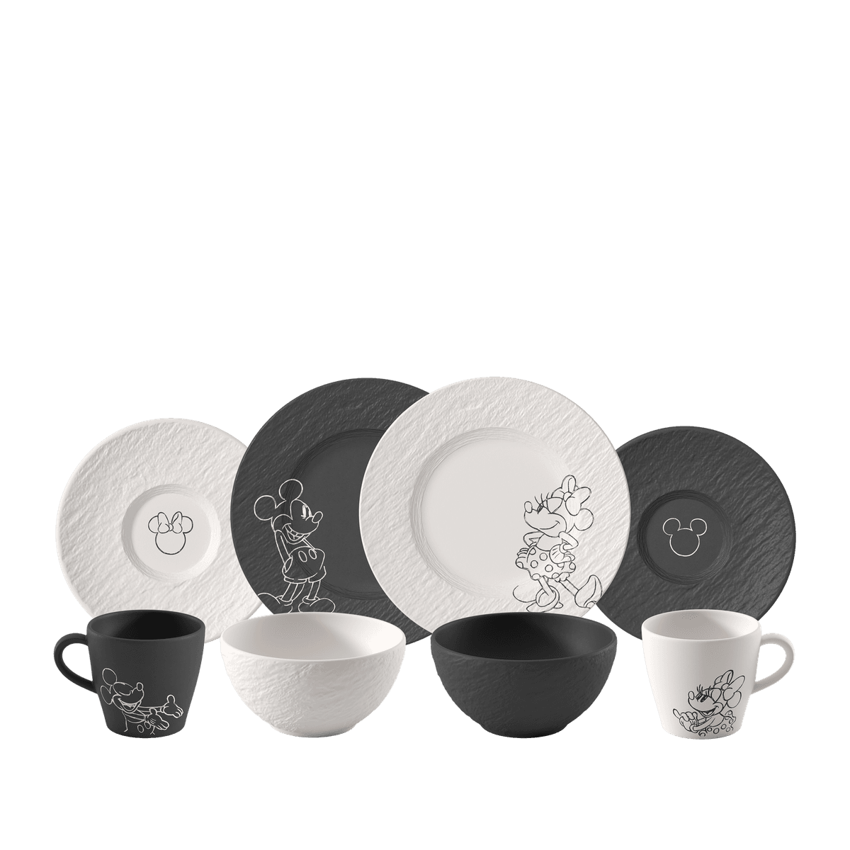 Villeroy & Boch Manufacture Rock Mikke Mus Frokostsett 8-deler blandet