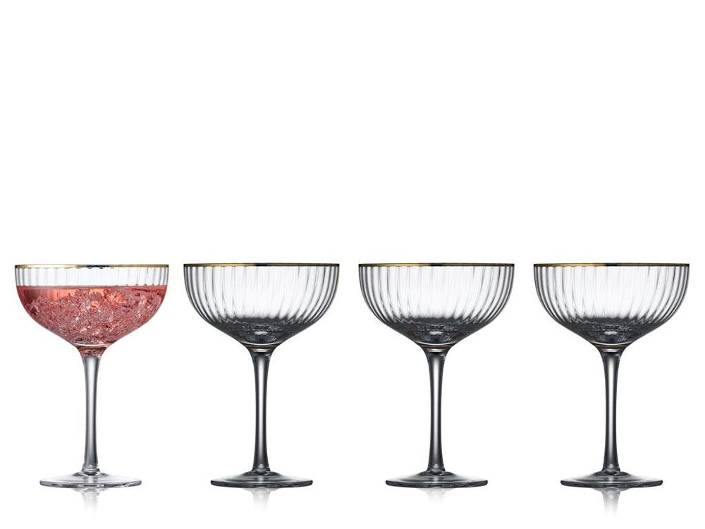 Lyngby Glass Palermo Gold Cocktailglass 4-pk 31,5 cl