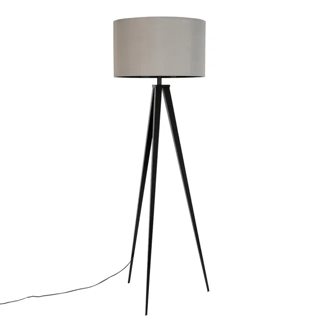Hovedbilde Zuiver Tripod Gulvlampe Sort / grå