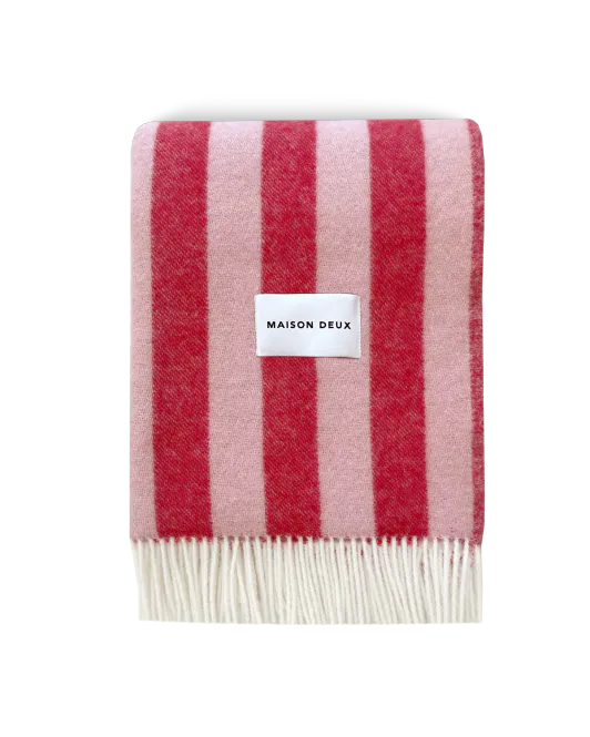 Hovedbilde Maison Deux Candy Wrap Pledd Rosa/Rød