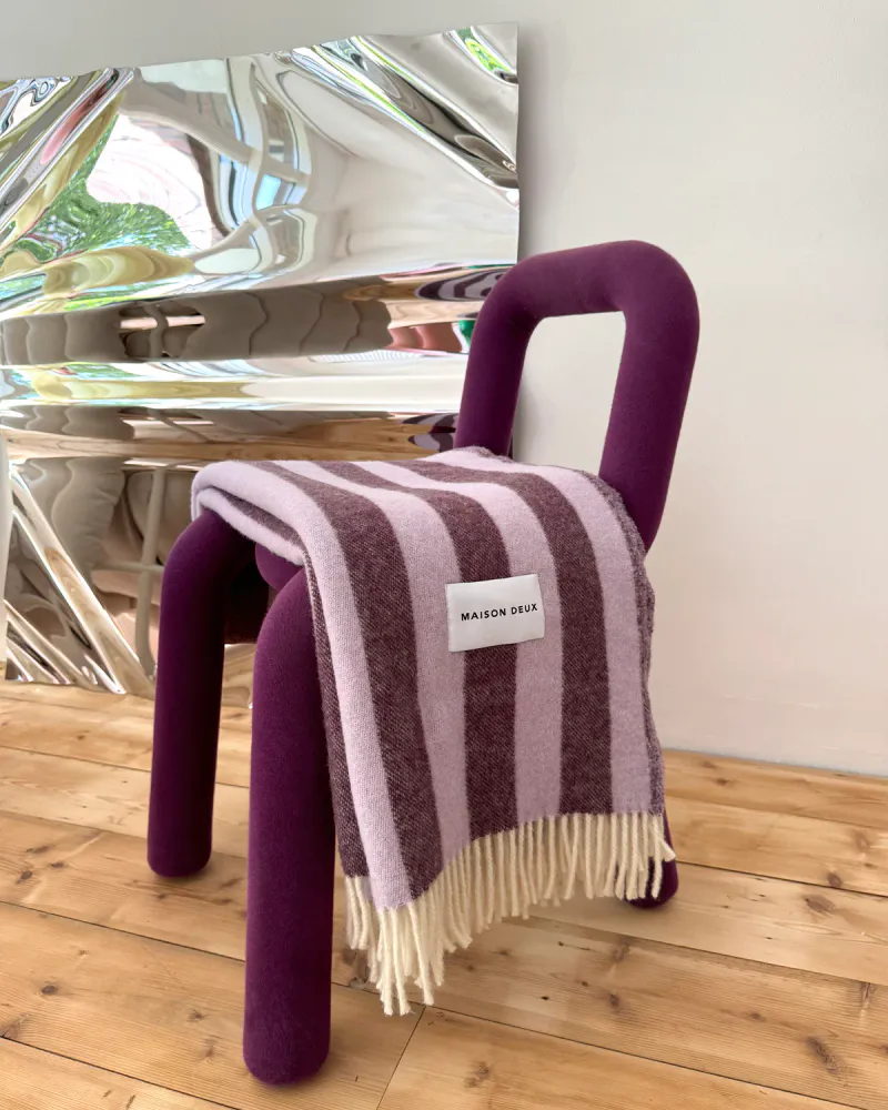 Maison Deux Candy Wrap XL Pledd Lilla/Aubergine