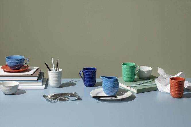 Hovedbilde Lyngby Porcelæn Rhombe Color Melkekanne 39 cl blå
