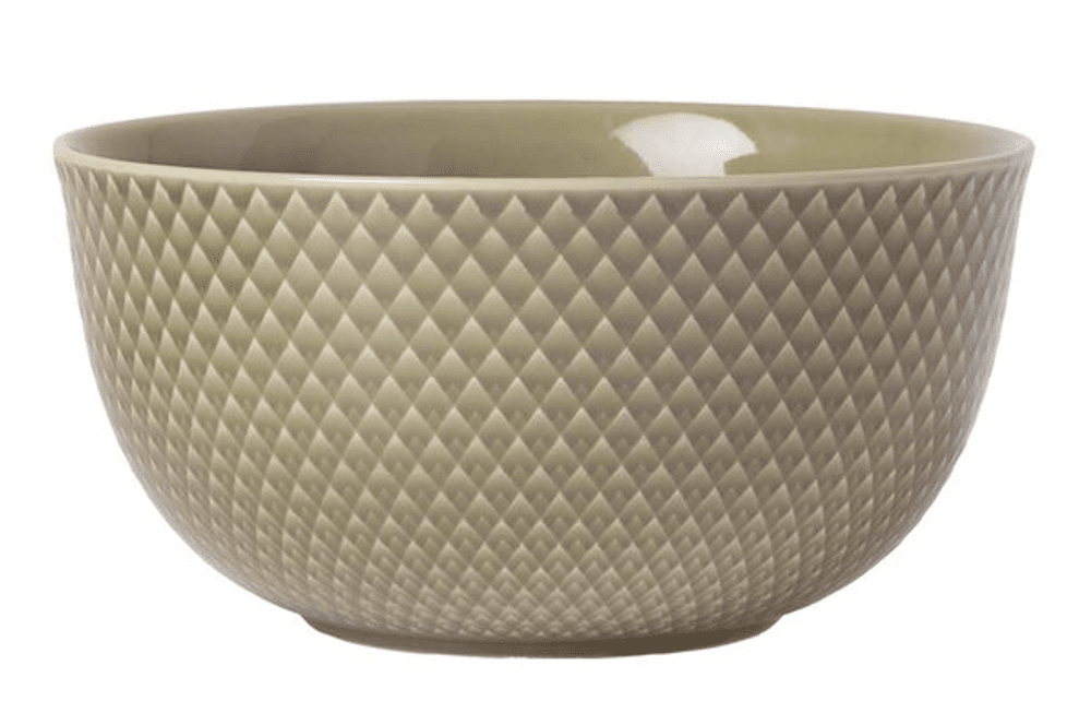 Lyngby Porcelæn Rhombe Earth Serveringsskål 17,5 cm, Clay