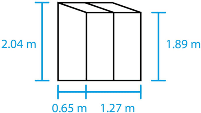 Hovedbilde Halls Drivhus Qube Lean-to Herdet Glass Sort 0,8 ...