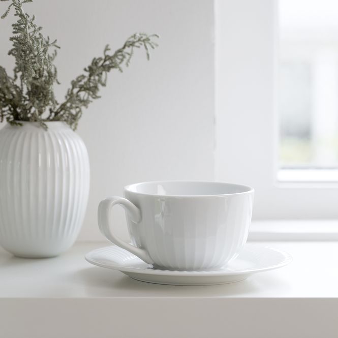 Hovedbilde Kähler Hammershøi Kaffekopp med Skål 25 cl Hvit