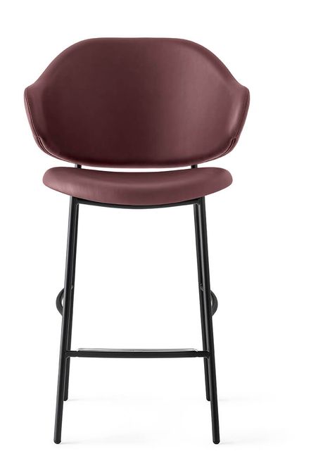 Hovedbilde Calligaris Holly barstol matt sort / burgunder