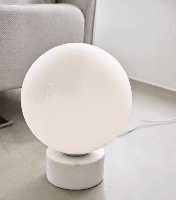 Hovedbilde Hübsch Sphere Gulvlampe Marmor Hvit