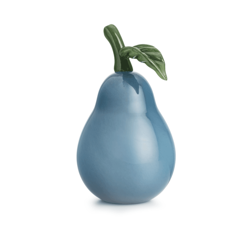 Hadeland Glassverk Glassfrukt Pære Blå 19 cm