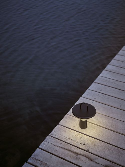 Hovedbilde Stelton Pier Lampe LED trådløs sort 25cm