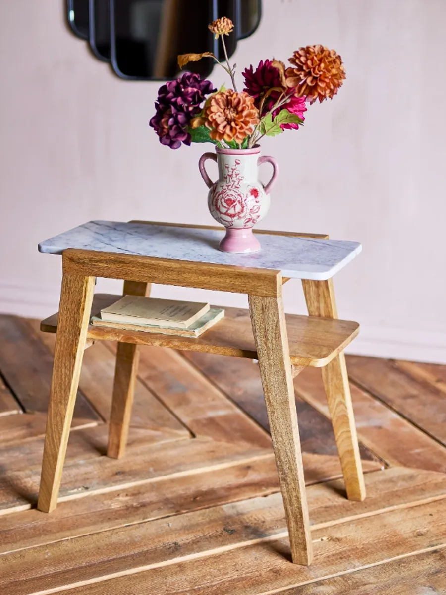 Bloomingville Livi Sidebord Natur Marmor