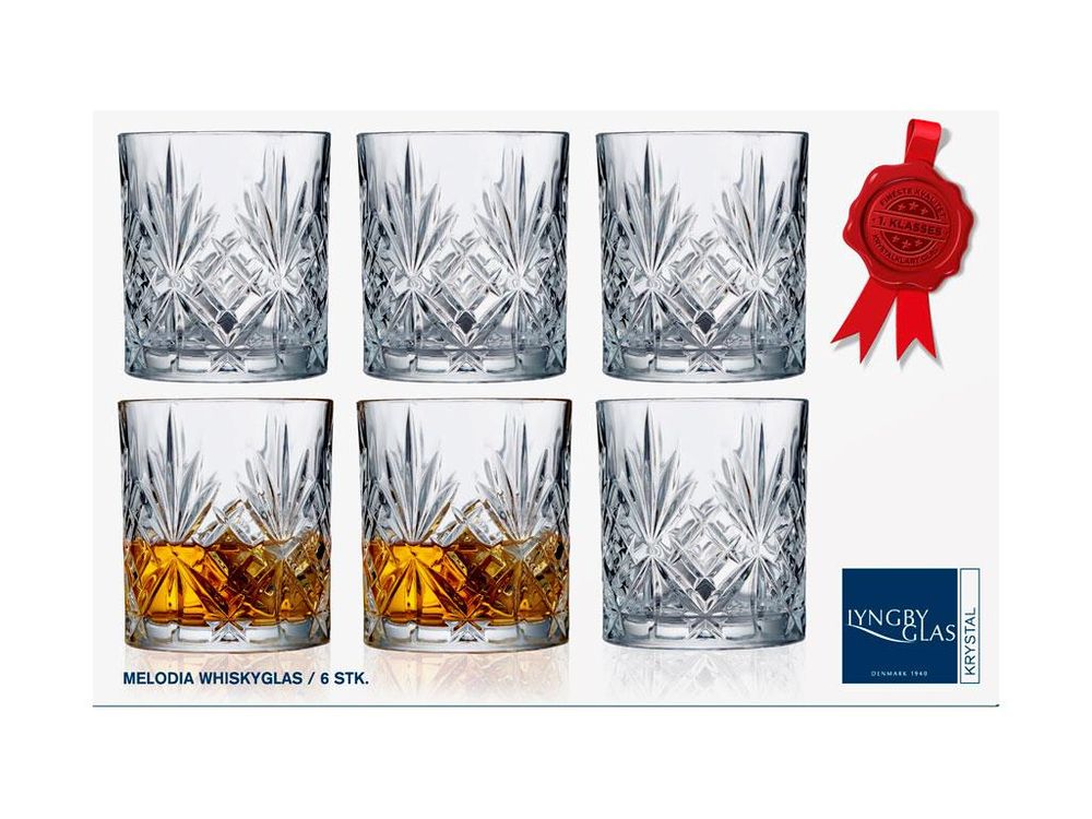 Lyngby Glass Melodia Whisky 31cl 6 stk krystall.