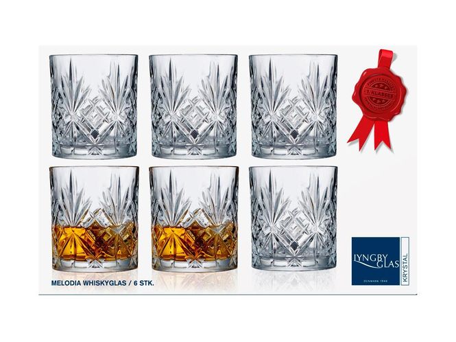 Hovedbilde Lyngby Glass Melodia Whisky 31cl 6 stk krystall.