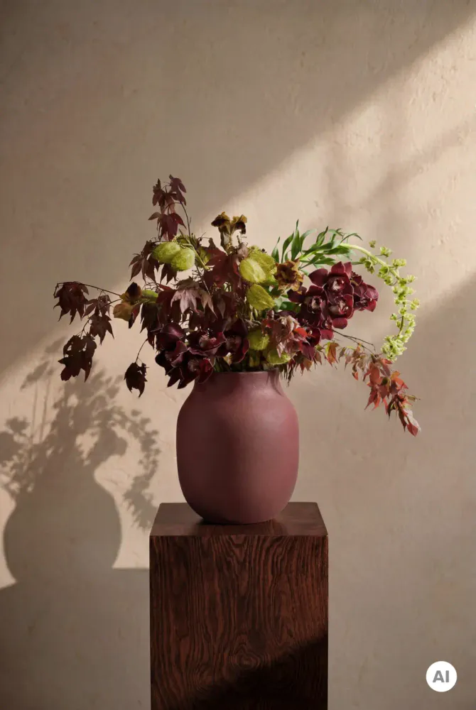 Kähler Studio Omaggio #1 Vase H20 cm Bordeaux