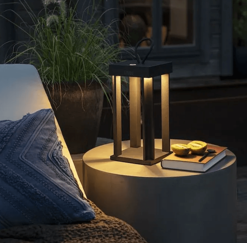 Trend Collection Cannes bord-/gulvlampe – oppladbar og dimbar, sort 42 cm