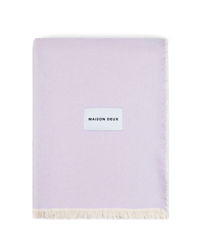 Maison Deux Check Bold Pledd Lilla/Grønn