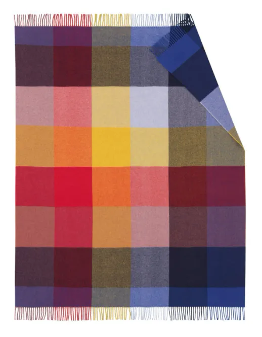 Hovedbilde Biederlack Bright Square Kasjmirpledd 130x170 cm