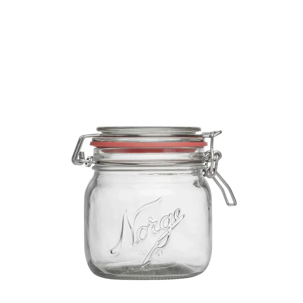 Hadeland Glassverk Norgesglass m/Henglset Lokk 0,4 L