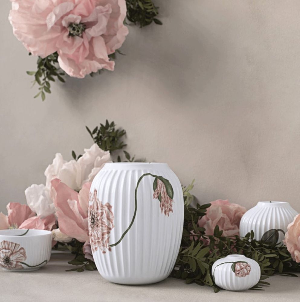 Kähler Poppy Vase Hvit H13 cm
