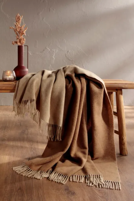 Hovedbilde Biederlack Kasjmirpledd 130x170 cm Kamel/Beige