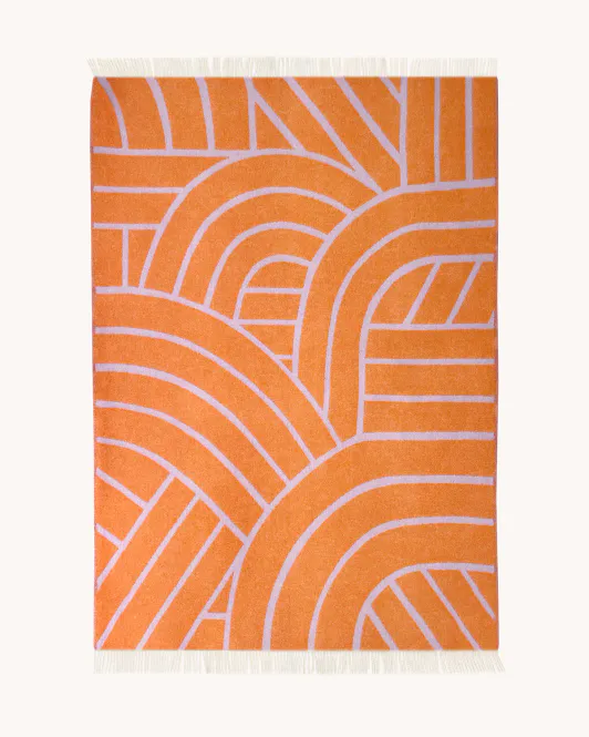Hovedbilde Maison Deux Lines Pledd Lilla/Orange