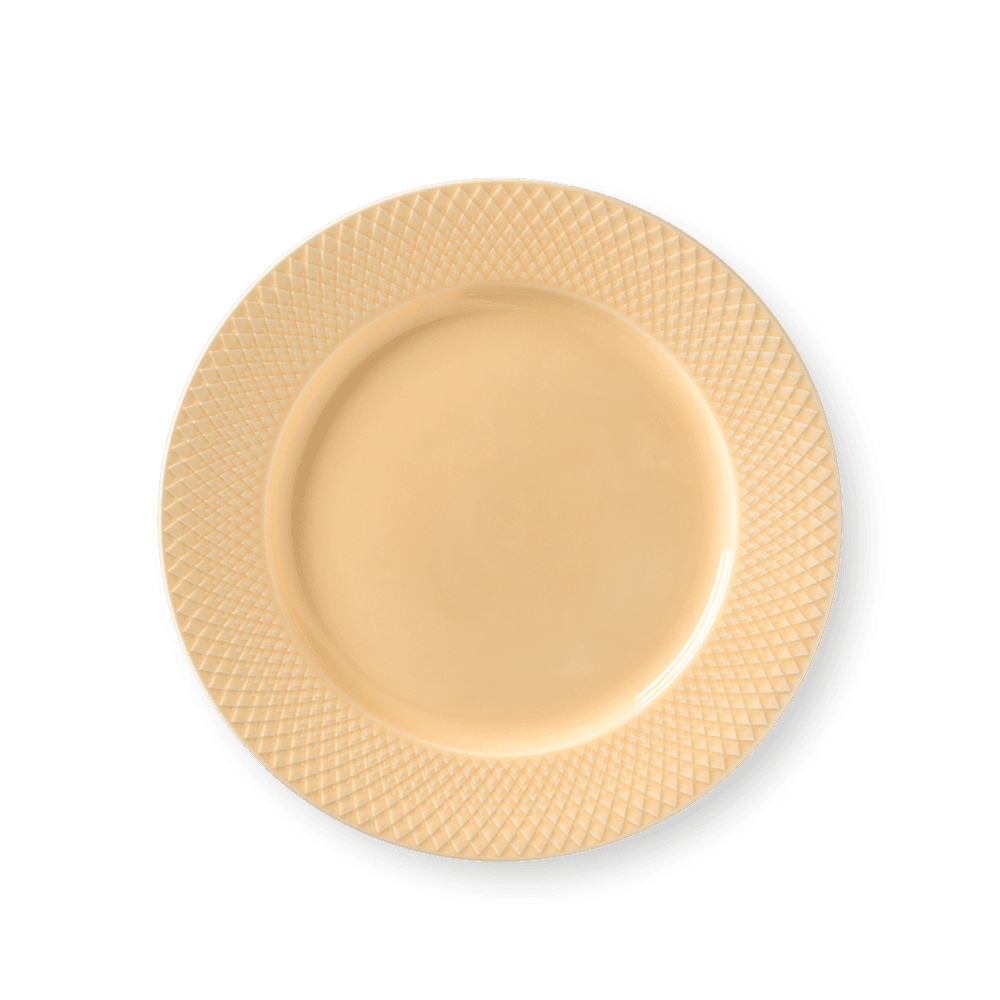 Lyngby Porcelæn Rhombe Plate Sand Ø27cm