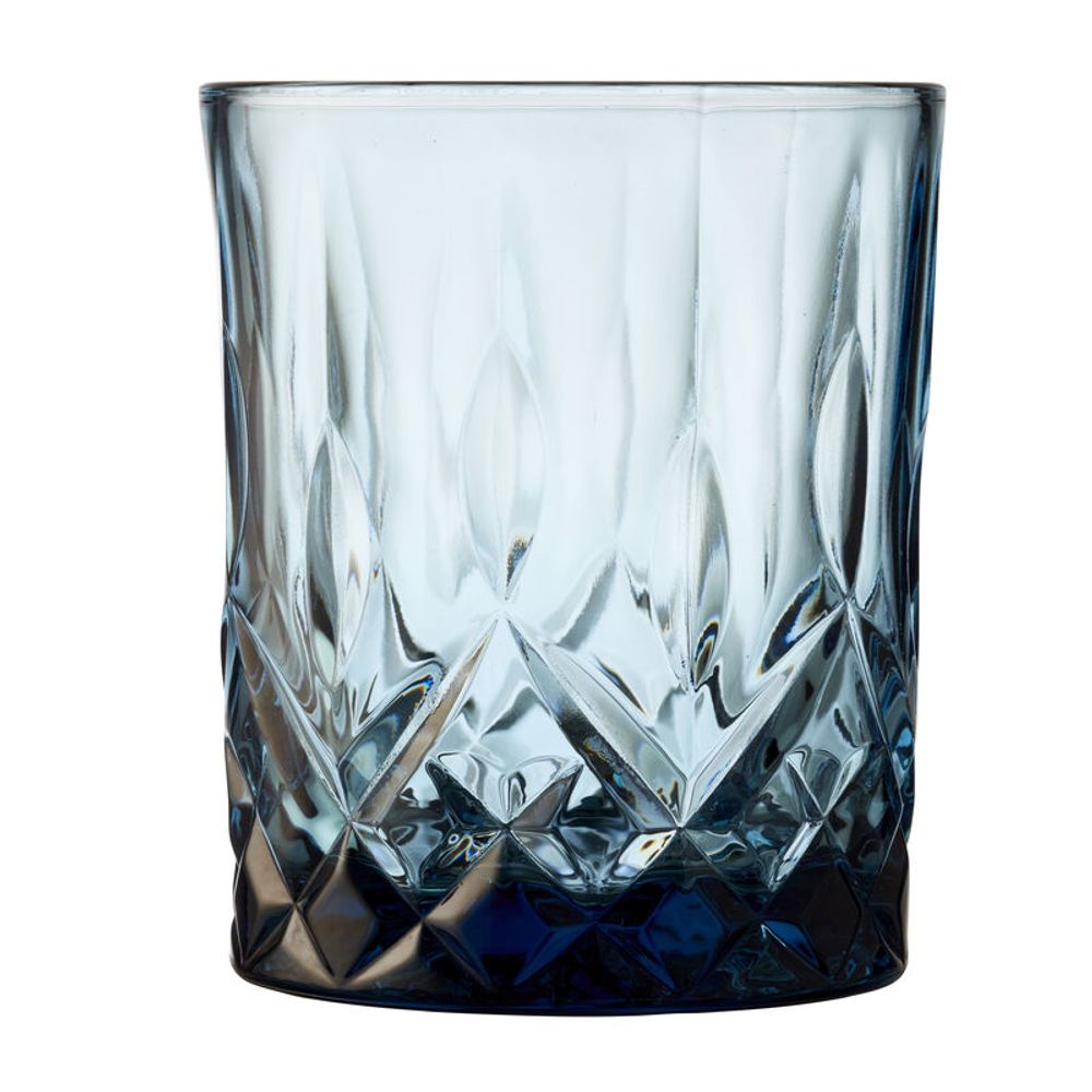 Lyngby Glas Sorrento Whiskeyglass 32 cl 4 stk Blå