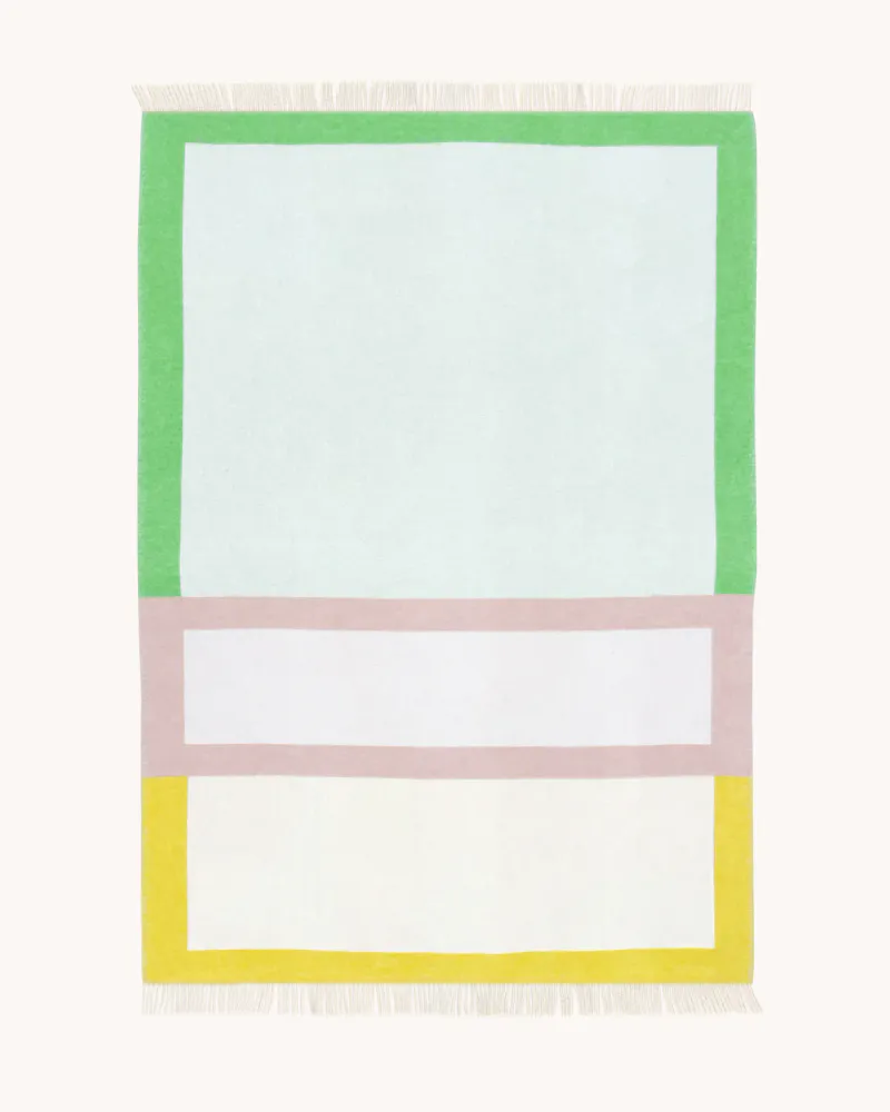 Maison Deux Color Block Pledd Gul