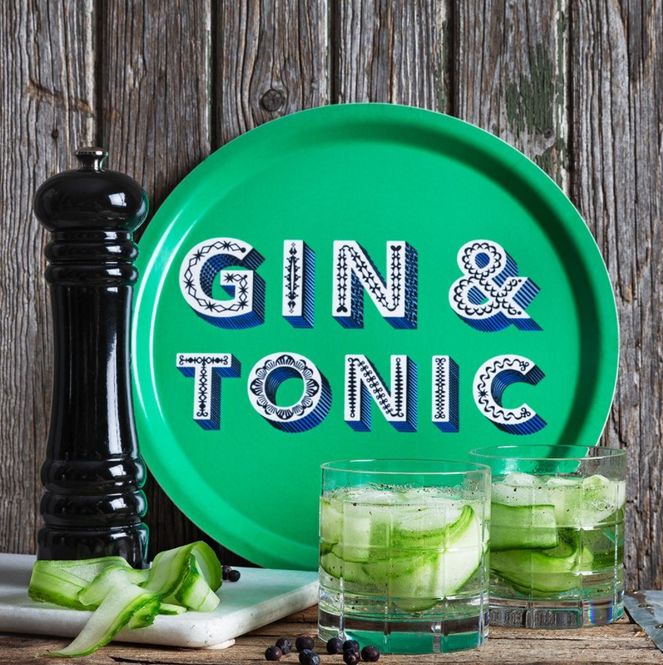 Hovedbilde Jamida Serveringsbrett Rund Ø31 Gin & Tonic