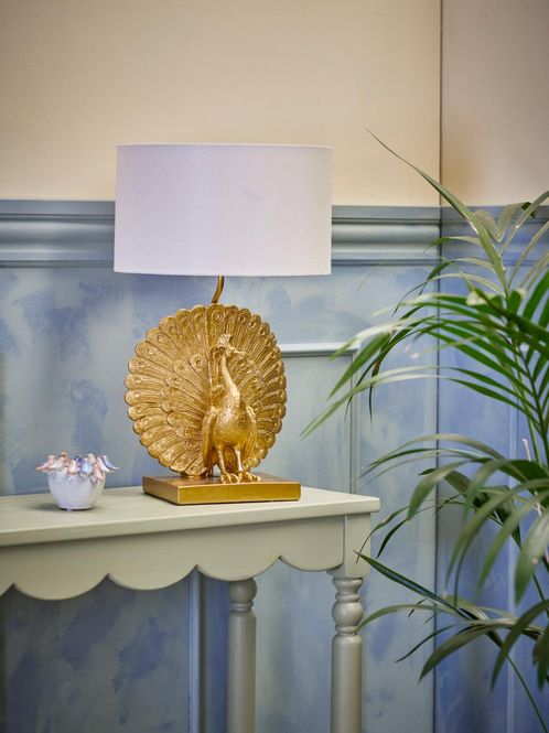 Hovedbilde Bloomingville Peacock Bordlampe Gull
