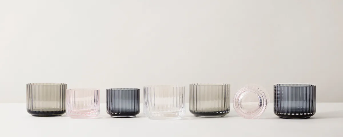 Lyngby Porcelæn Telysholder Glass Klar Liten H5,5 cm