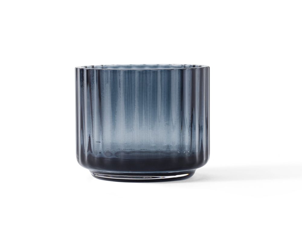Lyngby Porcelæn Telysholder Glass Blå Liten H5,5 cm