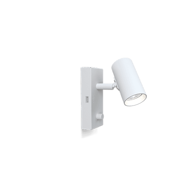 Hovedbilde Belid Tyson Vegglampe USB Venstre Hvit