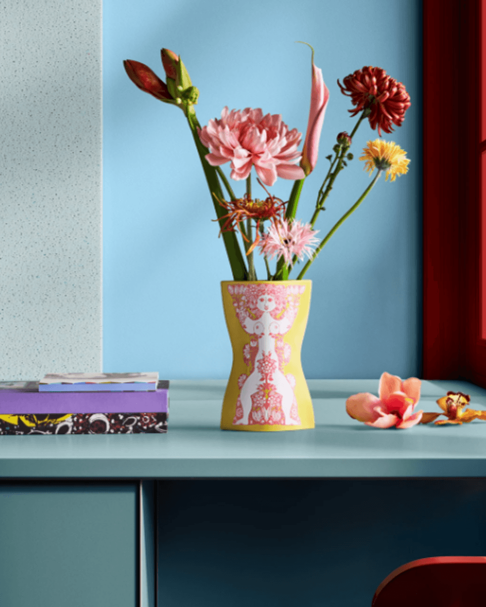 Bjørn Wiinblad Nina Vase H22cm Gul