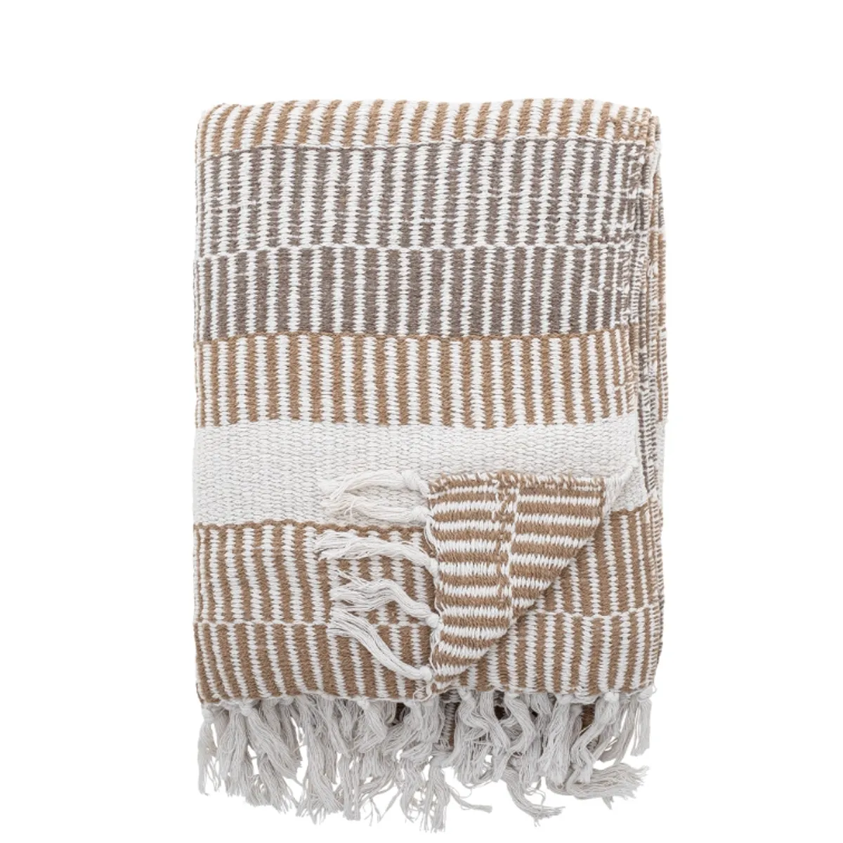 Bloomingville Isnel Pledd Beige/Hvit 130x160 cm